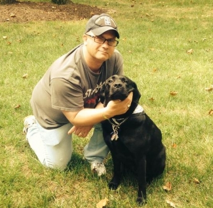 Brian and Gunner, his dog