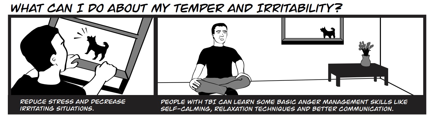 InfoComic: Emotional Changes After a Traumatic Brain Injury, What Can I Do About My Temper And Irritability?