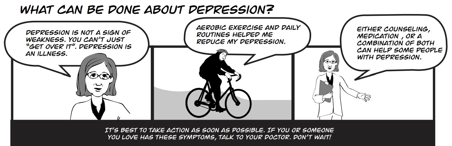 InfoComic: Emotional Changes After a Traumatic Brain Injury, What Can Be Done About Depression