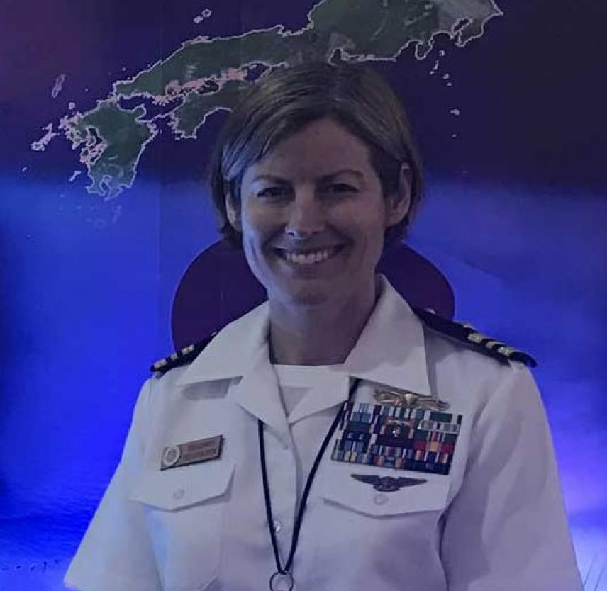 Theresa Carpenter in her dress whites Theresa Carpenter in her Navy dress white uniform