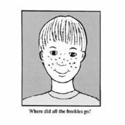 Illustration of a boy with freckles