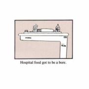 Illustration of a hospital food tray