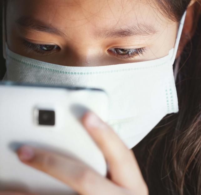 Girl on a mobile phone