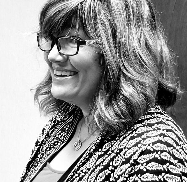 Nicole Bingaman three-quarter black and white photo