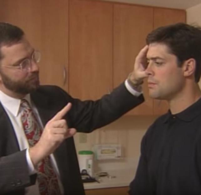 Cranial Nerve Test with Neurologist James Kelly and NHL Great Pat LaFontaine